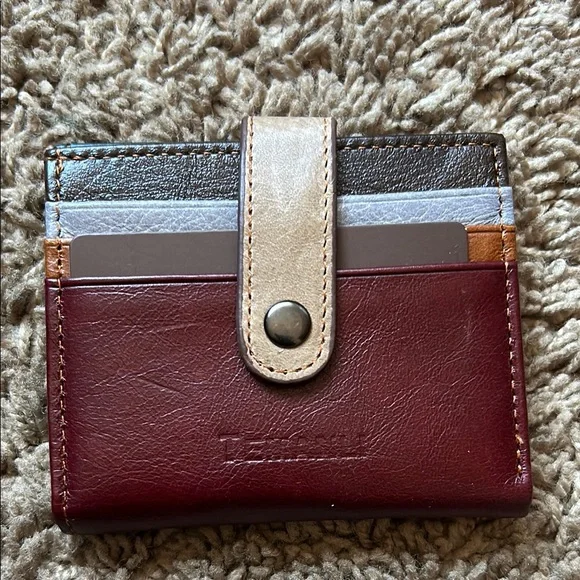 Brown and Tan Leather Wallet - Picture 1 of 3